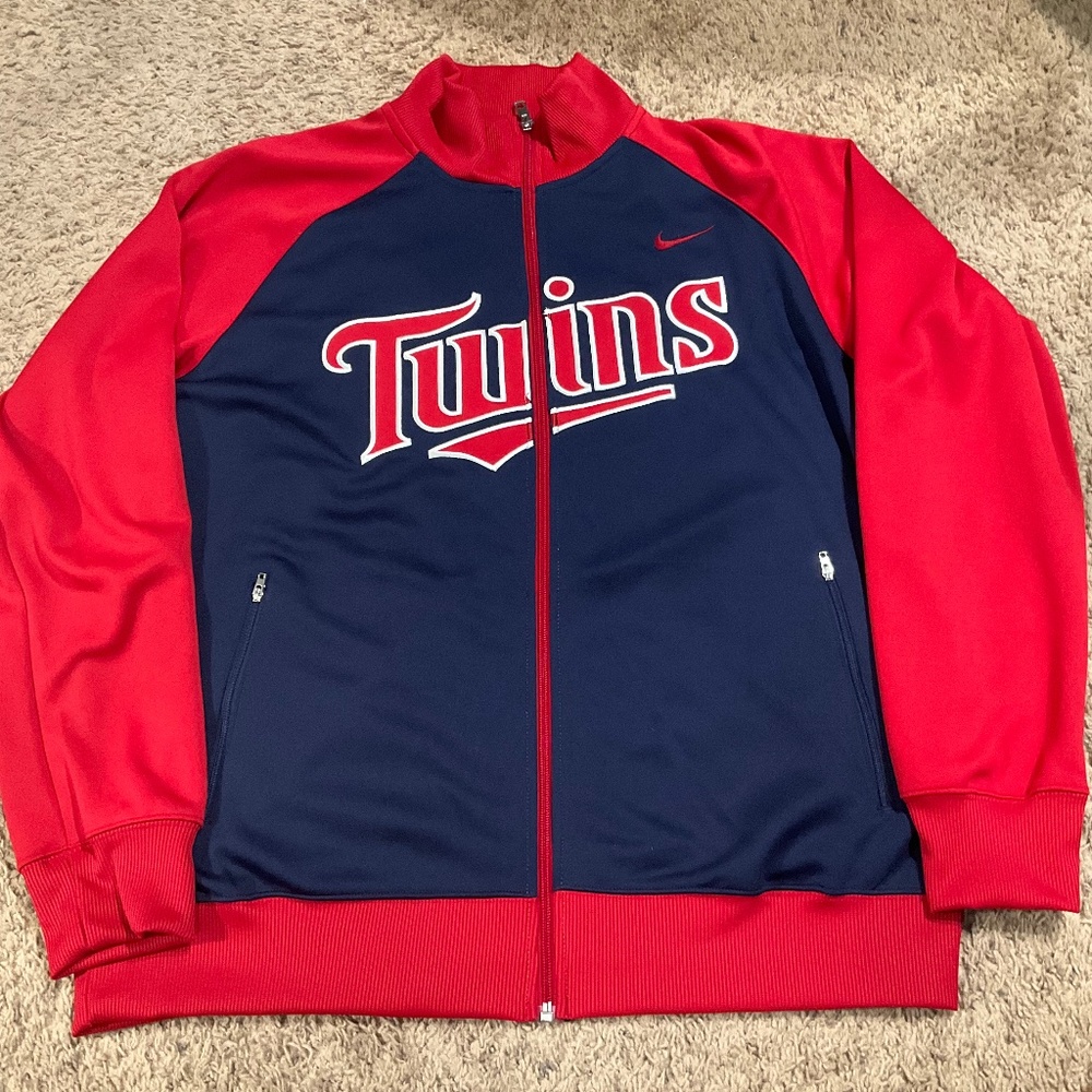 Nike Minnesota Twins Track Jacket Red White And Blue